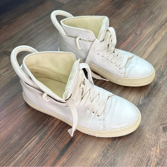 Buscemi 100mm white leather sneakers size 7 women’s